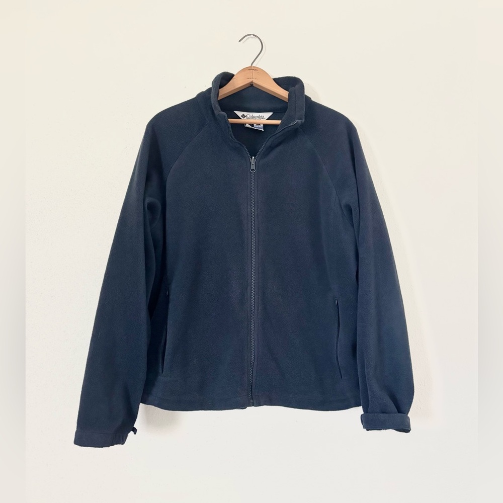 Vintage Columbia Y2K Fleece Full Zip Women’s Sz XL Jacket Dark Blue